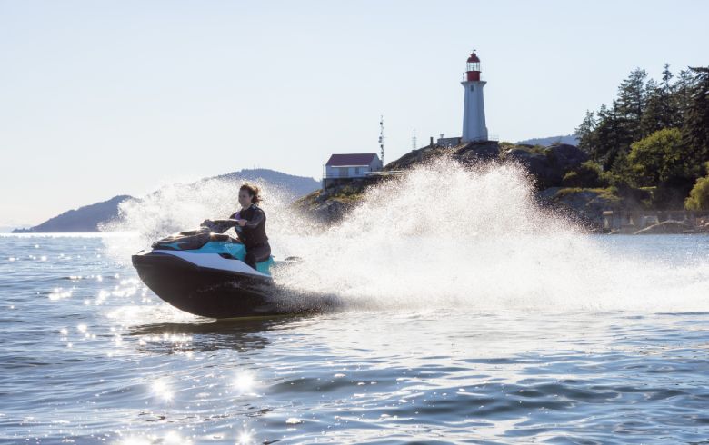 Person Riding a Rented Sea-Doo